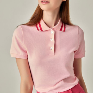 Golf de manga corta para mujer, camisetas de polo, ropa deportiva de punto con logotipo personalizado, tela transpirable de secado rápido para deportes al aire libre - Product Image 4