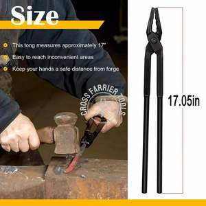 Vente en gros Outils de maréchal-ferrant Pince à feu à long manche pour tisonnier et pinces Porte-taureau 44cm Instrument vétérinaire et animal - Product Image 5