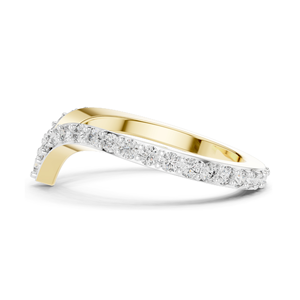 แหวนเพชรทรงตัววี 0.66 กะรัต สำหรับผู้หญิง ความใส VVS-VS EF ทอง 18KT, 14KT, 10KT และเงิน 925  ทองชมพู, ทองเหลือง, ทองขาว - Product Image 4