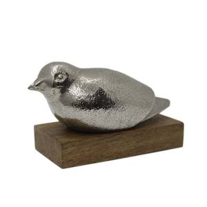 New Design Aluminum Fish Sculptures Nickle Finished With <b>Wooden</b> Base Abstract Figurines for Home Decor <b>Desktop</b> Sculpture - Product Image 3