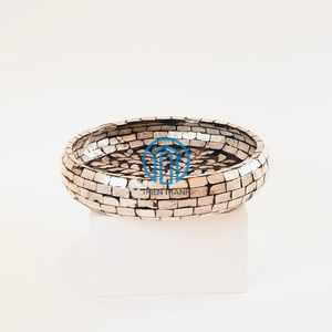Bandeja redonda de nácar de lujo, placa de concha hecha a mano, mosaico, regalo de Ramadán, decoración del hogar para Oriente Medio - Product Image 1