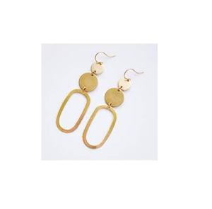 Brass <b>Earring</b> Twined Design Latest Piece Brass <b>Earring</b> Triangle Antique Handmade Polished Solid Brass <b>Earring</b> - Product Image 6