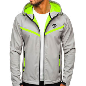 Chaqueta cortavientos impermeable Softshell ligera para hombre, ropa informal de invierno para exteriores con cuello levantado, chaqueta fina de bajo precio - Product Image 2