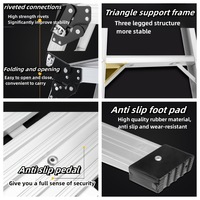 Échelle industrielle moderne en aluminium en gros |   Échelle portable télescopique pliable à 2 marches avec conception isolée pour un usage domestique