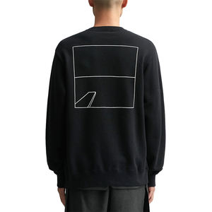 2025 personnalisé surdimensionné coton français éponge polaire sweat pour hommes OEM blanc col rond à capuche épaule tombante luxe hiver - Product Image 5