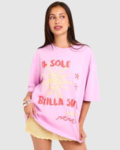 T-shirt oversize à manches courtes en coton, col rond côtelé, imprimé graphique sur le devant, coupe oversize, pour femmes, été, écologique - Product Image 6