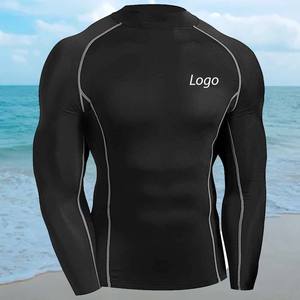 Wholesale Plain Dyed Breathable Men Breathable Rash Guard <b>Gym</b> Fitness Bodybuilding Workout <b>Compression</b> <b>Shirt</b> For Men - Product Image 1