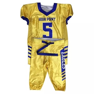 OEM personalizado de los hombres de fútbol americano uniforme bordado Spandex poliéster Jersey transpirable impreso Tops tamaños personalizados - Product Image 1