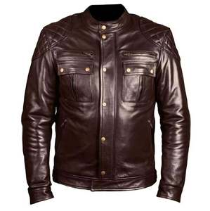 Blouson de moto unisexe en cuir véritable 2026, coupe-vent, vêtements de motard, prix d'usine OEM personnalisé, couleurs et designs personnalisés - Product Image 4