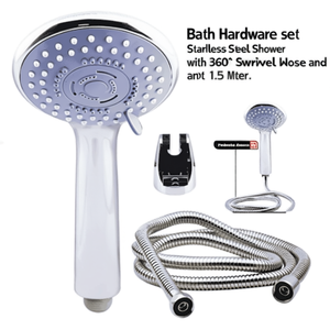 Juego de Accesorios para Baño, Cabezal de Ducha de Acero Inoxidable con Manguera Giratoria de 360° y Soporte de 1.5 Metros - Product Image 2
