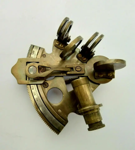 Astrolabe Sextant Multifonctionnel en Laiton Massif Antique Vintage Kelvin Hughes avec Piston pour Travail Nautique Maritime, Cadeau en Bois - Product Image 5