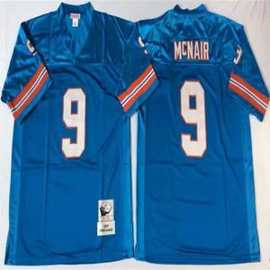 Nuevas Camisetas de Fútbol Americano Vintage 1 Warren Moon 34 Earl Campbell 9 Steve McNair 74 Bruce Matthews Azul Blanco para Hombre - Product Image 3