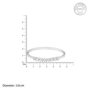 Elegance Silver Studded Zircon Beaded Bracelet Fine Jewelry for Women - Product Image 1