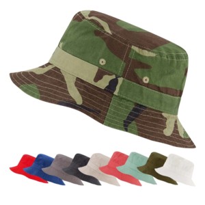 Chapeau seau décontracté Double face réversible 100% coton personnalisé unisexe quatre saisons toile été extérieur - Product Image 4