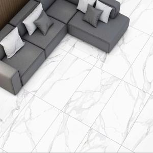 Carreaux en porcelaine émaillée Statuario Oro de conception italienne, modernes, antidérapants et antibactériens pour appartements, villas et écoles - Product Image 1