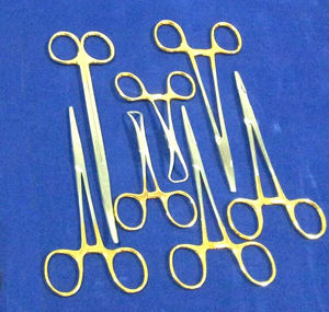 Edgeco GOLD HANDLE GENERAL CANINE SPAY PACK Juego de Instrumentos dentales quirúrgicos KIT de fórceps veterinarios Instrumentos de cirugía ortopédica - Product Image 1