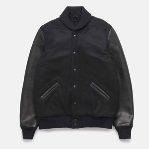 Veste de baseball en laine personnalisée avec broderie en chenille, vêtements décontractés, lettres, manches en cuir véritable, veste originale - Product Image 1