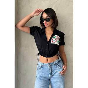 เสื้อเชิ้ตผู้ชายขายส่งพร้อมกระเป๋าปักลาย - Product Image 5