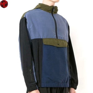 Color Block <b>Half</b> <b>Zip</b> Windbreaker <b>Jacket</b> <b>Men</b> Pullover Track Top Lightweight Outerwear for Running Training - Product Image 3