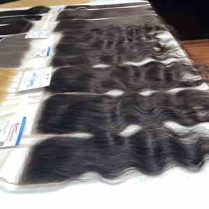 Natural Straight Super Double Drawn <b>Lace</b> <b>Closure</b> 100% Virgin Remy Vietnamese Human Extensions Machine Double Weft Good Quality - Product Image 2