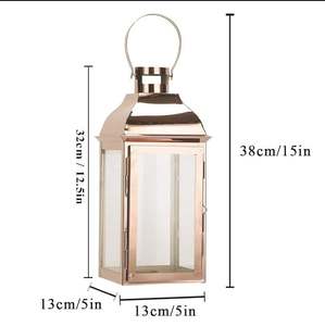 Linterna de metal de tendencia de latón AK con tarro de vela de diseño único con acabado dorado para decoración de cafetería/artículo de decoración de festivales - Product Image 4