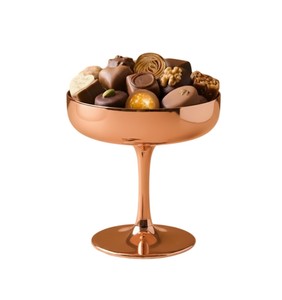 Bol à chocolat élégant en argent plaqué sur piédestal avec base gravée de roses, plat à bonbons, centre de table, vaisselle décorative en métal, cadeau - Product Image 5
