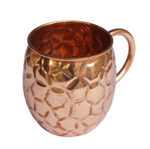 La tasse en cuivre pur faite à la main avec un design attrayant et une poignée ronde garde les boissons saines au chaud-Tasse en cuivre unique - Product Image 1