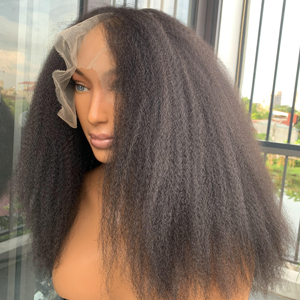 Yaki Straight <b>Afro</b> Straight Texture <b>Wigs</b> Bundles Highest Material Remy Virgin Hair Weft Unprocessed Human Hair Extensions - Product Image 1