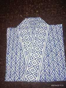 Robe de chambre Kimono en coton indien bloc à la main, robe de demoiselle d'honneur imprimée en bloc, vêtements de nuit d'été, taille unique-robe Kimono Maxi - Product Image 3