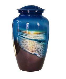 Urna Funeraria Azul Americana para Mascotas, Diseño Personalizado, Monumento Metálico, Suministros Funerarios para Cenizas de Adultos, Directo de Fábrica, de Primera Calidad, HHO - Product Image 1