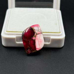 22X18X5MM พลอยเทียมทองแดงควายแดงธรรมชาติสีเทอร์ควอยซ์ทรงหลวมปรับขนาดได้ตามต้องการ - Product Image 2