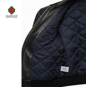 Blouson aviateur en cuir synthétique noir A-2 pour homme, fait main |   Style vintage aviateur et décontracté d'hiver |   Offrez-lui un cadeau - Product Image 5