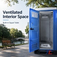Bagno Portatile Durevole, Cabina WC Mobile di Facile Manutenzione per Cantieri, Parchi e Campeggi