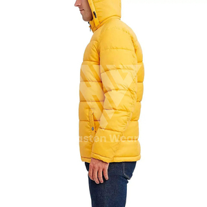 Blouson d'hiver matelassé léger pour homme, style vintage, couleur unie, à capuche, séchage rapide, respirant, coupe-vent, pour l'extérieur - Product Image 4