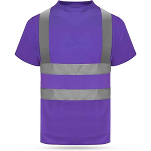 Men's Short Sleeve T-Shirt High Visibility Reflective Strips Quick Dry Waterproof Construction Work Coverall Customizable Logo - Product Image 1