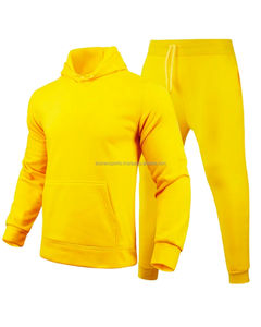 Conjunto de chándal deportivo personalizado para hombres y mujeres 2024 traje de Jogger de alta calidad OEM gimnasio Fitness Wear Zip Sudadera con capucha pantalones chándal - Product Image 1