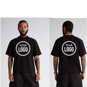 Personalizar los hombres de 3 paquetes de peso pesado de algodón de manga corta de cuello redondo Camiseta lisa Max-Heavyweight Boxy Fit patrón sólido - Product Image 1