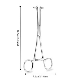 Outil de bijouterie pour le corps Outil professionnel jetable Pince de perçage pour la peau Couleur de perçage Multi Noir Doré Argent Finition tachée - Product Image 6