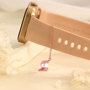 Charme de montre goutte perle or rose pendentif élégant et luxueux et breloque pour montres-bracelets - Product Image 3