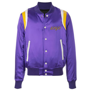 Veste universitaire en satin High Street pour hommes, satin original, tissu tissé 100% polyester, veste d'hiver pour l'université - Product Image 5