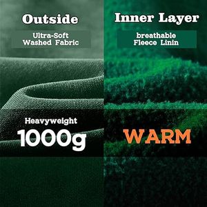 Sweat-shirts décontractés pour hommes en coton molletonné à séchage rapide et respirant, couleur unie, coupe régulière, effet délavé à l'acide - Product Image 5