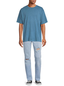 Venta al por mayor 260gsm hombres Vintage Heavy Mock Neck camiseta recortada Box Fit con Boxy Oversize Drop Shoulder camiseta en blanco - Product Image 6