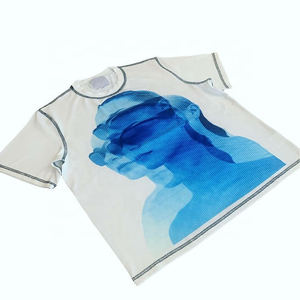 OEM Custom Summer 100% Cotton Solid Custom Pattern Screen Printing T Shirt Men Hip Hop Street O-Neck Male Contrast Stitch <b>Tshirt</b> - Product Image 3