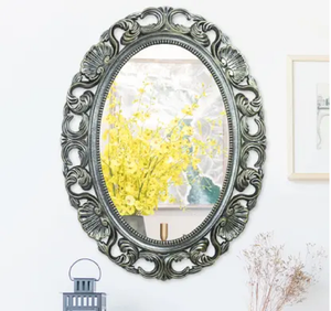 European Antique Gold Decorative Wall <b>Mirror</b> Vintage Hanging <b>Bedroom</b> Living-Room - Product Image 2