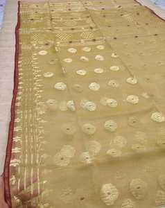 Qualité Export Exclusive Deshi Dhakai Jamdani Sharee pour Femme JAMDANI TISSU Bleu ROUGE VERT Doré Bleu Ciel du Bangladesh - Product Image 2