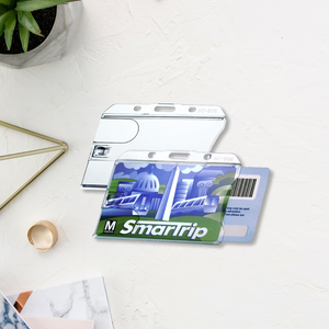Transparent Horizontal Rigid <b>ID</b> Name Card <b>Holder</b> Crystal Badge <b>Holder</b> - Product Image 1