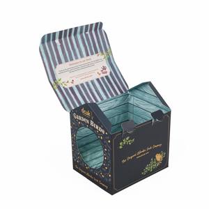 Boîte d'emballage de savon imprimée personnalisée de luxe avec fenêtre design floral botanique fait à la main feuille d'or style pliable écologique - Product Image 3
