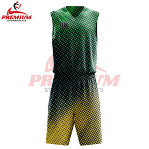 Conjunto de Uniformes de Baloncesto Personalizados de Secado Rápido con Diseño de Sublimación 100% Poliéster - Product Image 3