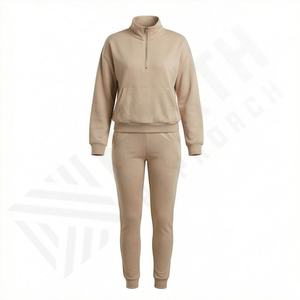 Conjunto Deportivo de Dos Piezas para Mujer, Manga Larga, Chaqueta con Cremallera, Pantalones de Cintura Alta, Marca de Fábrica, Conjunto Personalizado - Product Image 1