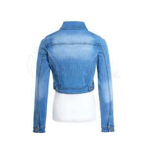 Chaquetas recortadas personalizadas Chaquetas cortas de algodón para mujer Chaquetas cortas con logotipo de mujer Chaquetas cortas para mujer - Product Image 4